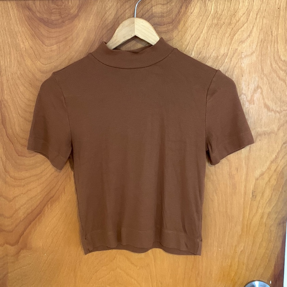COPY - Aritzia Babaton Gonzalo Ribbed Mock Neck Stretch Shirt